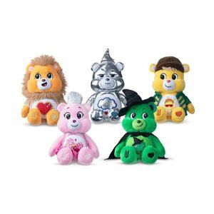 Wicked X Care Bears Plush Glinda Elphaba Scarecrow Tinman Lion Set 5 Bundle NEW